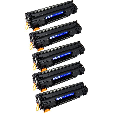 5 Pack HP 83A Black Compatible Toner Cartridge (CF283A)